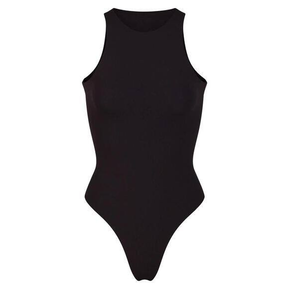 Skims Other - Skims Fits Everybody High Neck Bodysuit - Onyx - Size Large